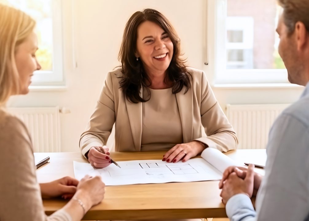 Immobilienmakler werden Immobilienmakler Beratungsgespräch