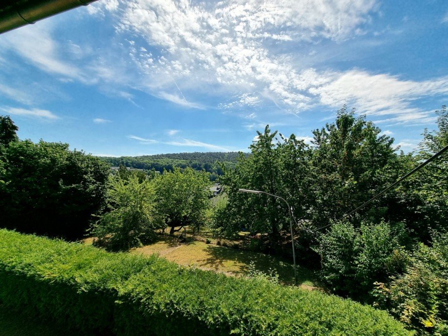 Blick �ber Tal und Berg und eigenem Garten Zweifamilienhaus Wetzlar / Nauborn