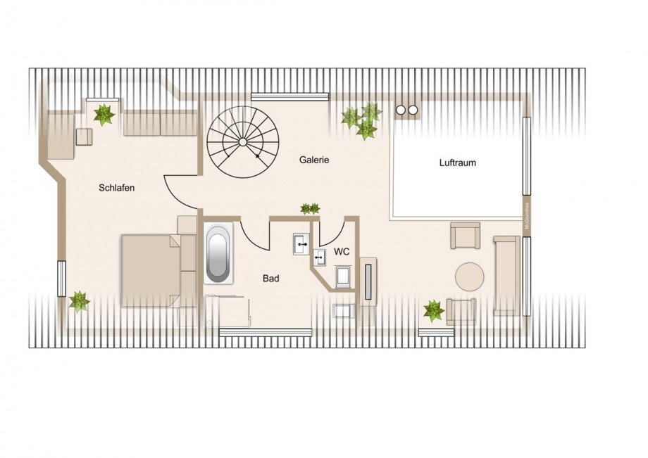 Galerie und Ruher�ume im OG Einfamilienhaus Braunfels