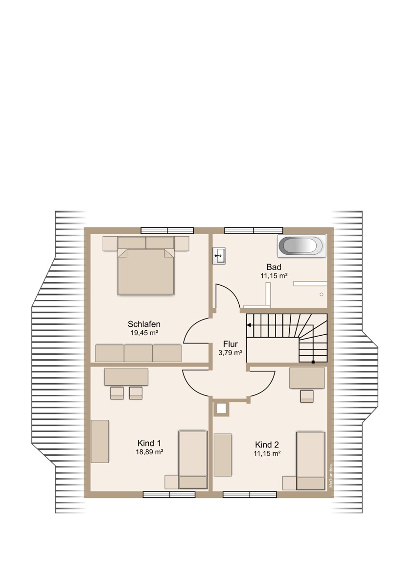 Kuschelige Zimmer mit viel Privatsph�re Einfamilienhaus Sch�ffengrund / Niederwetz