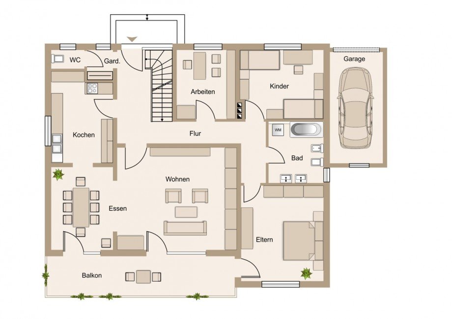 Erdgeschoss mit gro�em Balkon Zweifamilienhaus Wetzlar / Nauborn
