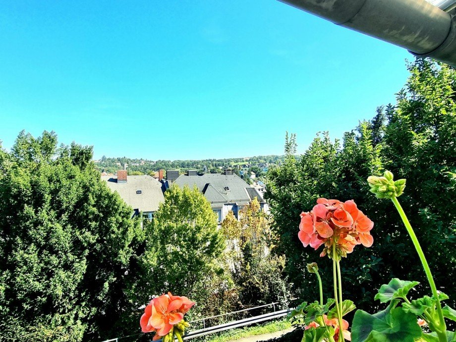 Aussicht von der �berdachten Loggia im Obergeschoss Doppelhaush�lfte Wetzlar
