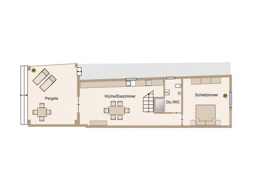 Kuscheliges Obergeschoss - gesch�tzte Privatsph�re Doppelhaush�lfte Piane Vecchie