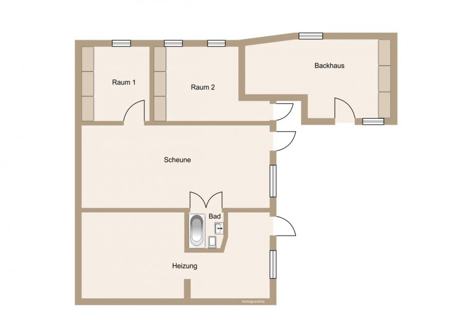 Scheunentrackt mit s��em Backh�uschen Haus A�lar