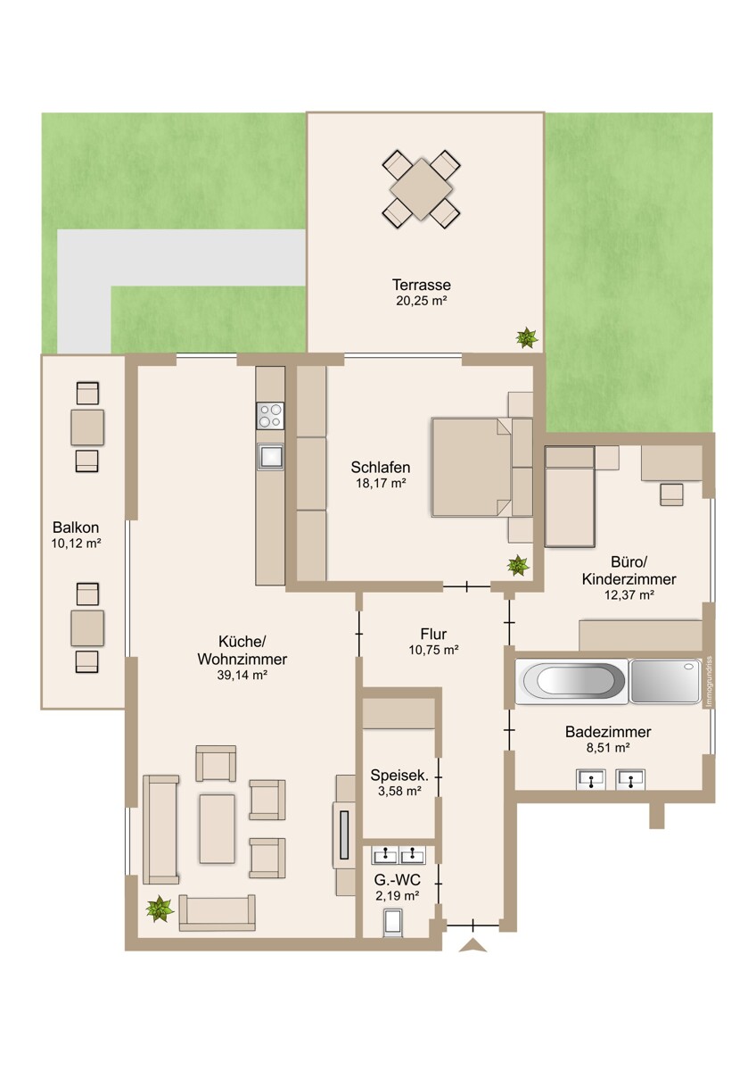 So viel nat�rliches Licht, so viel sch�ner Raum Erdgeschosswohnung Braunfels