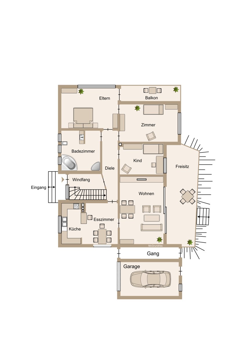 Erdgeschoss mit gro�er Terrasse Einfamilienhaus Hohenahr