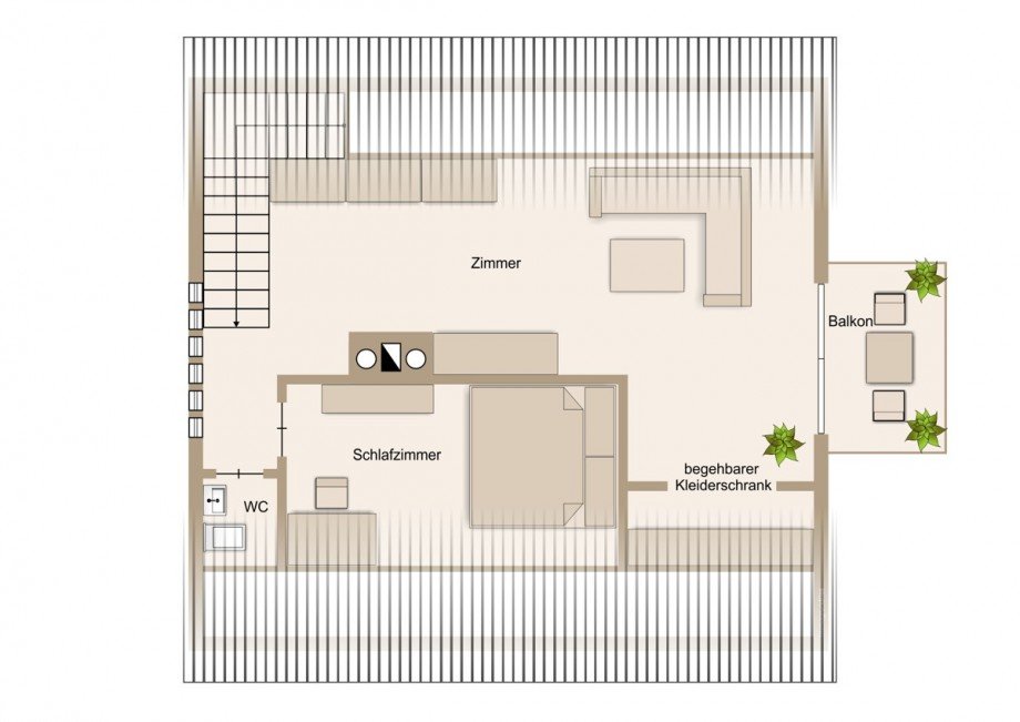 Dachgeschoss Haus Solms