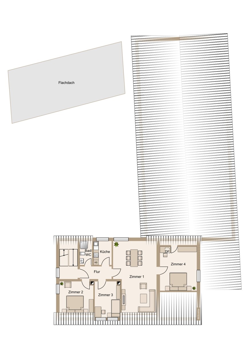 Dachgeschoss Mehrfamilienhaus Mehrfamilienhaus Langg�ns / Cleeberg