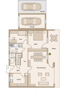 Gro�z�giges Erdgeschoss mit Garage und Carport ***Gro�e Freiheit***
Gepflegtes Einfamilienhaus mit Einliegerwohnung und phantastischem Weitblick
