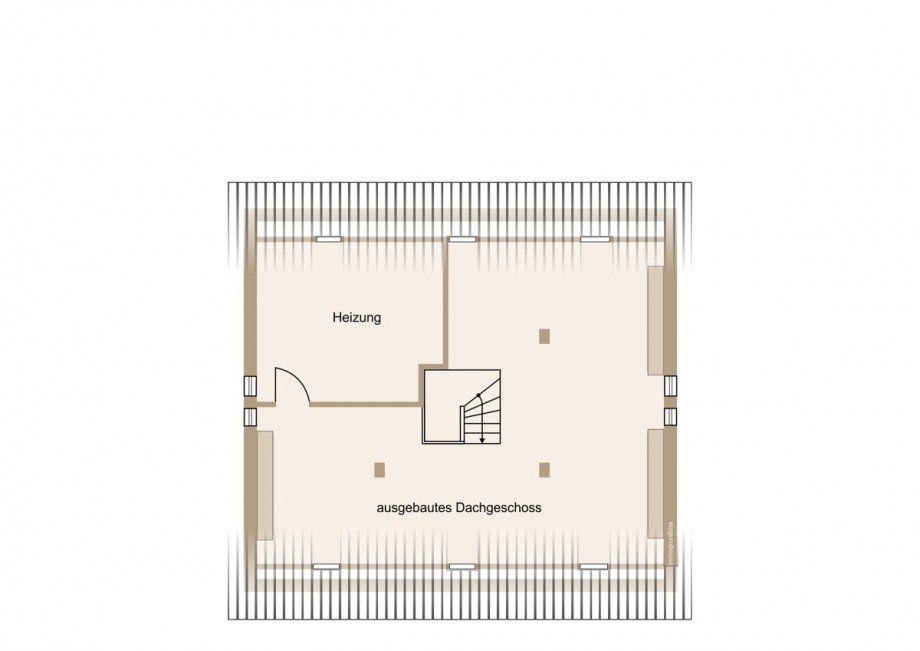 Teilausgebauter Dachboden mit vielen Gauben Einfamilienhaus Sinn / Fleisbach