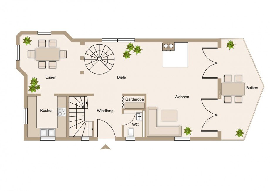 Lebensraum im EG Einfamilienhaus Braunfels