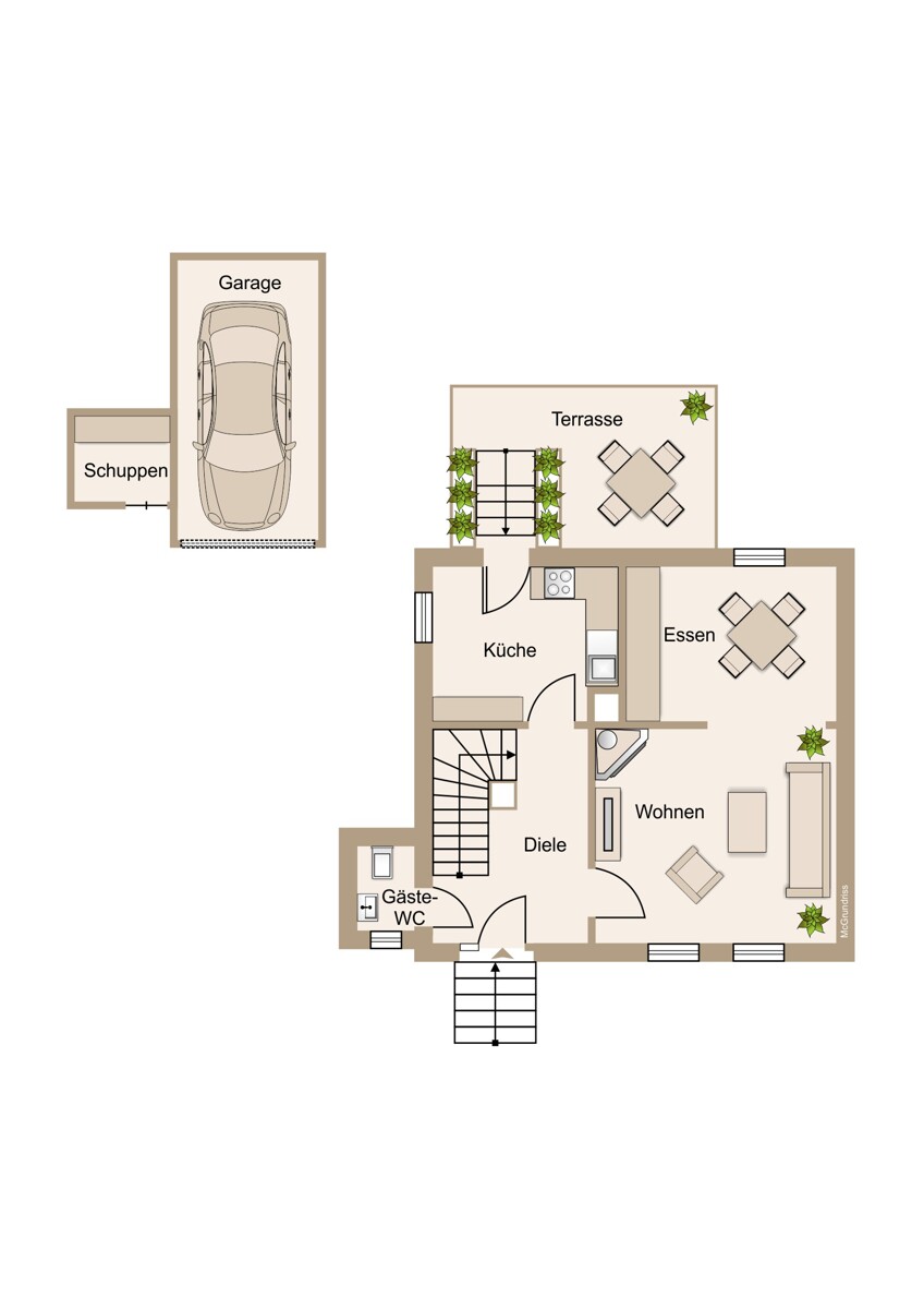 Gestaltungsm�glichkeit im EG Einfamilienhaus Westernohe