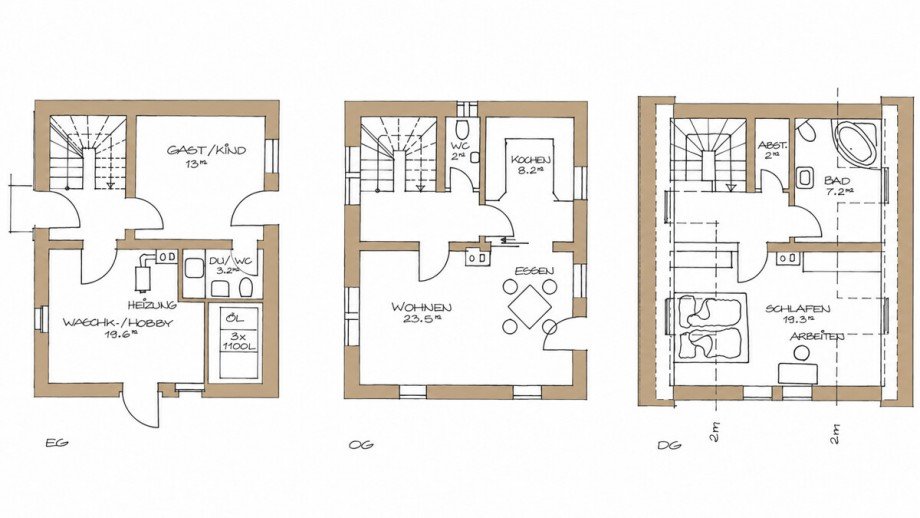 Grundriss Vision ausgebaute Scheune Einfamilienhaus Ehringshausen / K�lschhausen