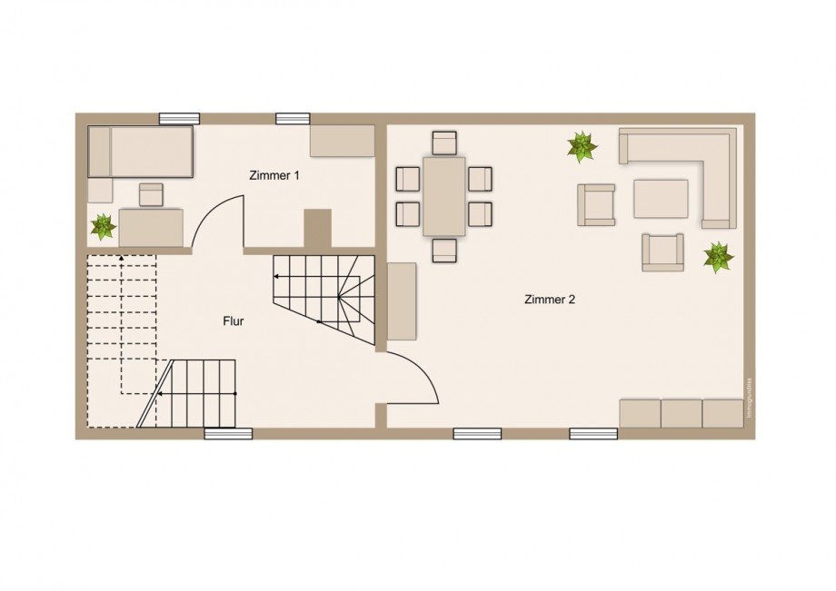 Obergeschoss mit kuscheligem Schlafzimmer Haus A�lar